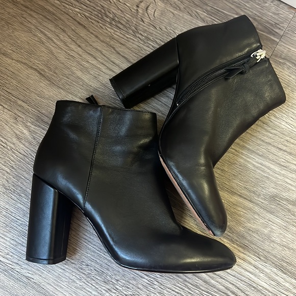 Saks Fifth Avenue Genuine Leather Booties - Picture 1 of 13